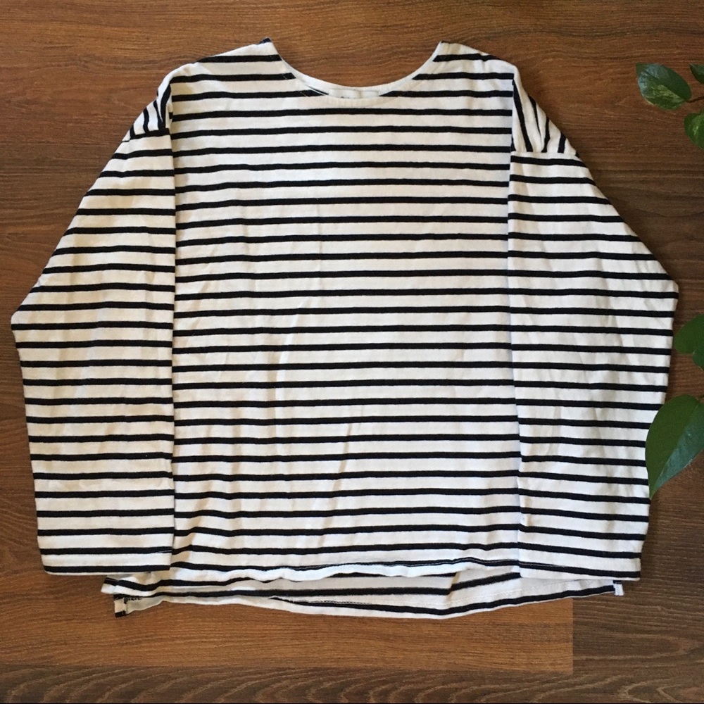 Olive Clothing Sophie Stripe Tee Black